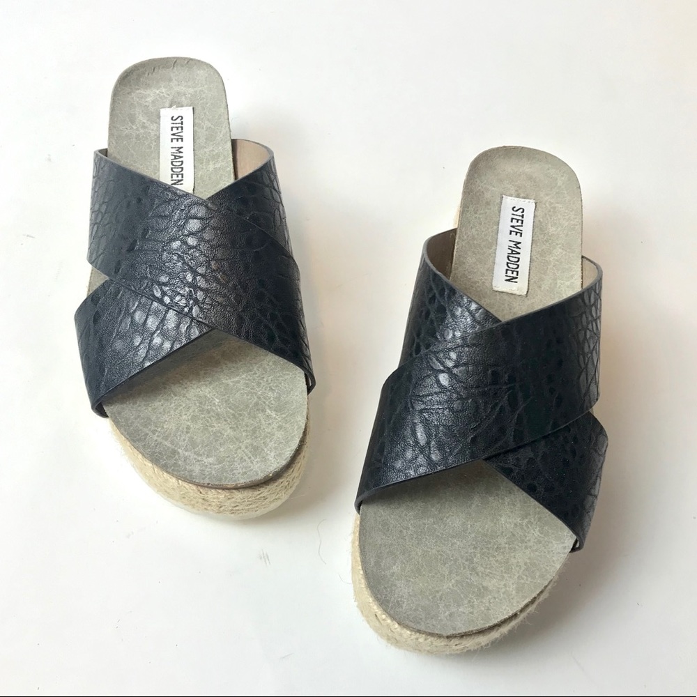 NEW STEVE MADDEN Vegan platform espadrille sandals